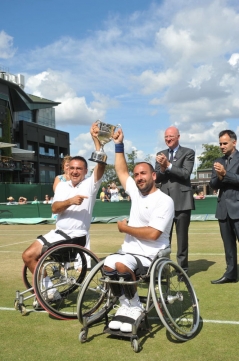 男子ダブルス優勝、Stephane Houdet、Michael Jeremiasz（フランス）組